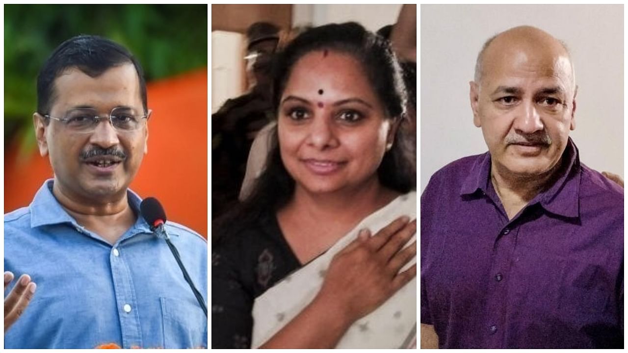 <div class="paragraphs"><p>Arvind Kejriwal, K Kavitha, Manish Sisodia.</p></div>